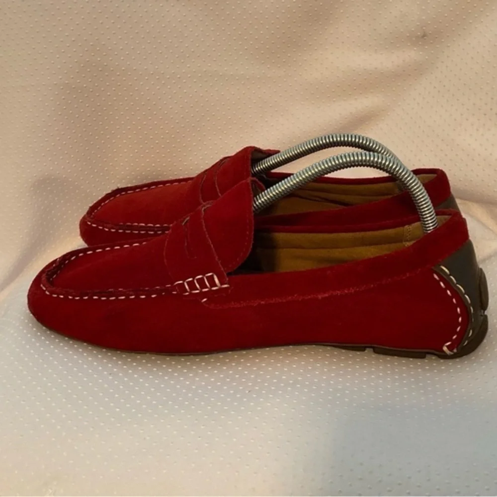 Alfani Shoes Mens Size 9M Red‎ Slip On Loafers Leather